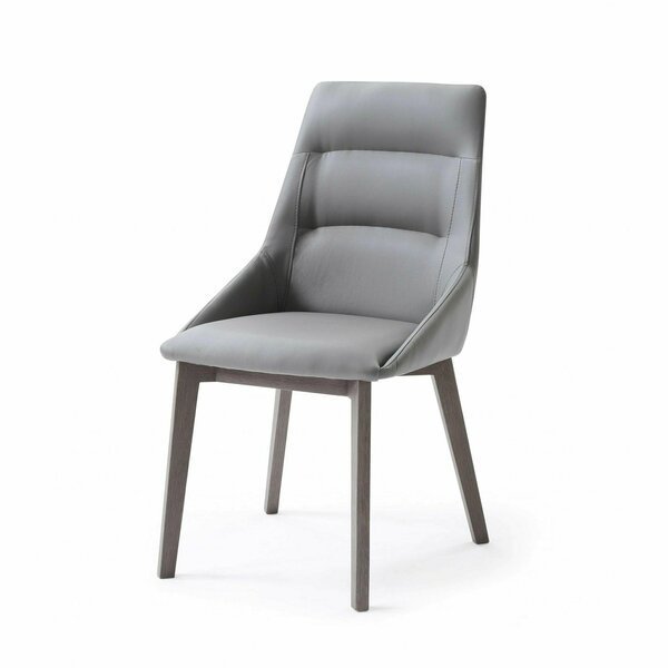 Gray Faux Leather & Metal Dining Chair 25 x 20 x 35 in., Homeroots, Mfr#: 370656
